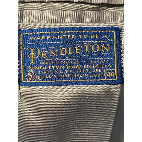 GUC Pendleton Men's Blazer Suit Coat Jacket Checked 100% Virgin Wool Size 44 - Picture 5 of 6